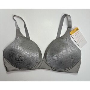 Warners W4013 Blissful Benefits Back Smoothing Bras WF Lace Womens 36D Grey New